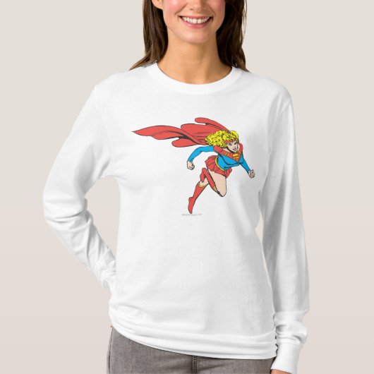 Supergirl leaps Rechts T-shirt (Voorkant)