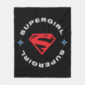 Supergirl Leeftijd van Helden Cirkel S-Shield Fleece Deken (Voorkant)