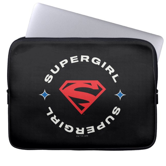 Supergirl Leeftijd van Helden Cirkel S-Shield Laptop Sleeve (Voorkant)