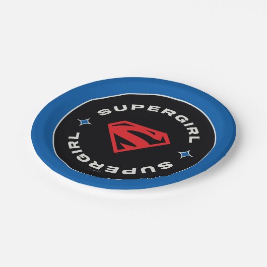Supergirl Leeftijd van Helden Cirkel S-Shield Papieren Bordje (Gekanteld)