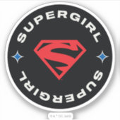 Supergirl Leeftijd van Helden Cirkel S-Shield Sticker (Voorkant)