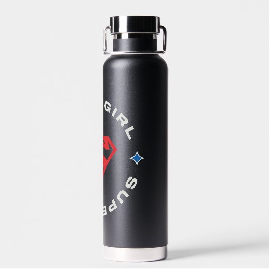 Supergirl Leeftijd van Helden Cirkel S-Shield Waterfles (Achterkant)