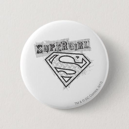 Supergirl Logo 1 Ronde Button 5,7 Cm (Voorkant)