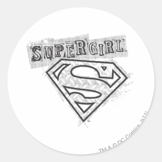 Supergirl Logo 1 Ronde Sticker (Voorkant)