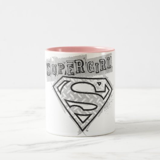 Supergirl Logo 1 Tweekleurige Koffiemok (Center)