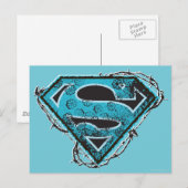 Supergirl Logo Barbed Wire en Flowers Briefkaart (Voorkant / Achterkant)