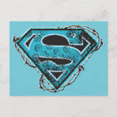 Supergirl Logo Barbed Wire en Flowers Briefkaart (Voorkant)