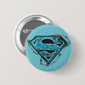 Supergirl Logo Barbed Wire en Flowers Ronde Button 5,7 Cm (Voorkant /achterkant)