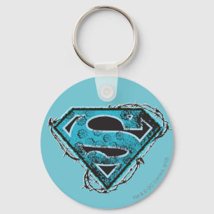 Supergirl Logo Barbed Wire en Flowers Sleutelhanger