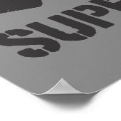 Supergirl Logo Black Flaming Guiters Poster (Hoek)