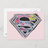 Supergirl Logo Collage Briefkaart (Voorkant / Achterkant)