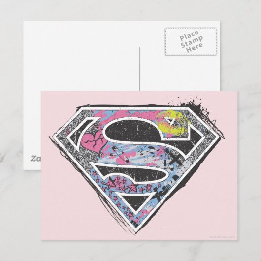 Supergirl Logo Collage Briefkaart (Voorkant / Achterkant)