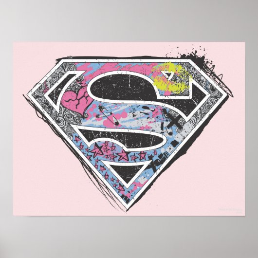 Supergirl Logo Collage Poster (Voorkant)