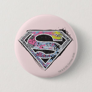 Supergirl Logo Collage Ronde Button 5,7 Cm