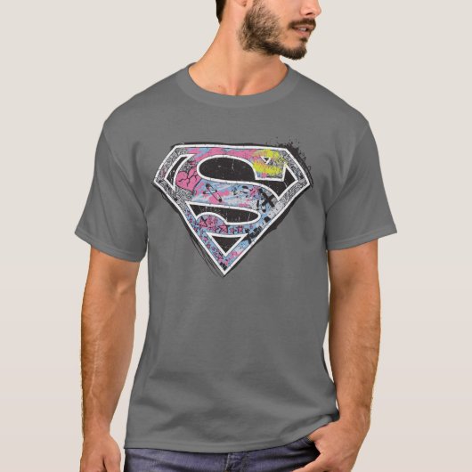 Supergirl Logo Collage T-shirt (Voorkant)