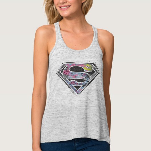 Supergirl Logo Collage Tanktop (Voorkant)