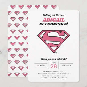 Supergirl Logo Girls Birthday-uitnodiging Kaart
