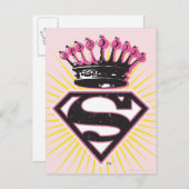 Supergirl-Logo met Crown Briefkaart (Voorkant / Achterkant)