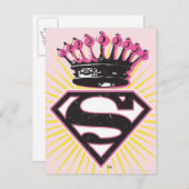 Supergirl-Logo met Crown Briefkaart (Voorkant / Achterkant)