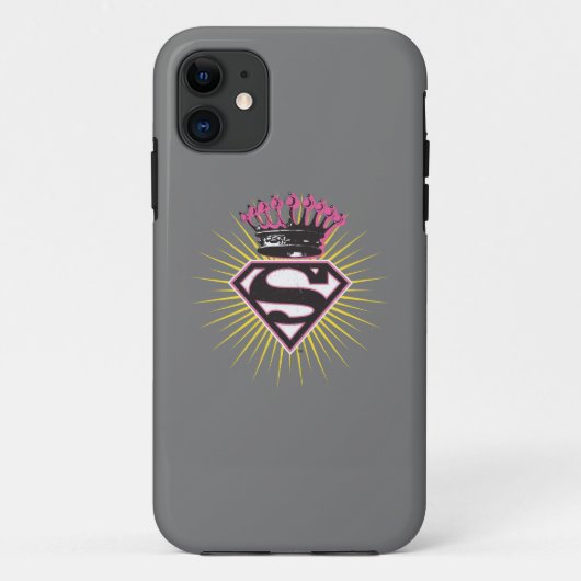 Supergirl-Logo met Crown Case-Mate iPhone Case (Achterkant)