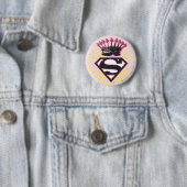 Supergirl-Logo met Crown Ronde Button 5,7 Cm (In situ)