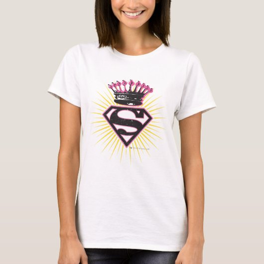 Supergirl-Logo met Crown T-shirt (Voorkant)