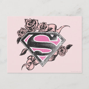 Supergirl Logo met Rozen Briefkaart