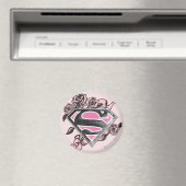 Supergirl Logo met Rozen Magneet (Insitu (Vaatwasser))