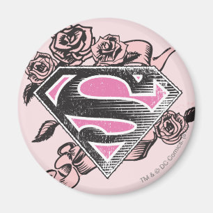 Supergirl Logo met Rozen Magneet