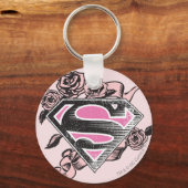 Supergirl Logo met Rozen Sleutelhanger (Voorkant)