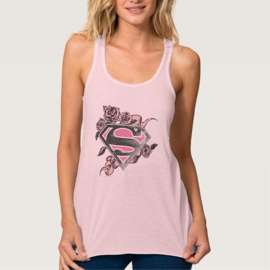 Supergirl Logo met Rozen Tanktop (Voorkant)