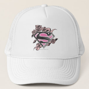 Supergirl Logo met Rozen Trucker Pet