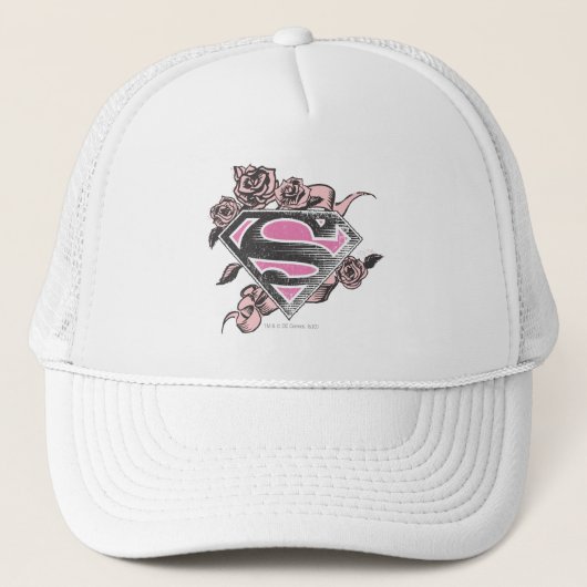 Supergirl Logo met Rozen Trucker Pet (Voorkant)