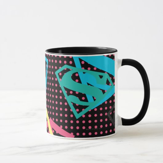 Supergirl Logo Pattern & Polka Dots Mok (Rechts)