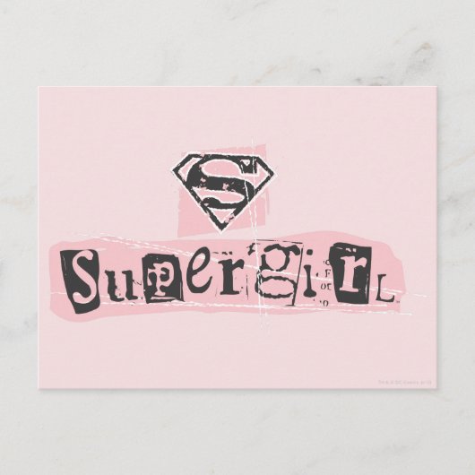 Supergirl Logo Ransom Note Briefkaart (Voorkant)