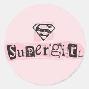 Supergirl Logo Ransom Note Ronde Sticker