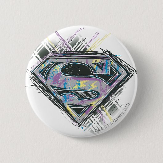 Supergirl Logo Ronde Button 5,7 Cm (Voorkant)