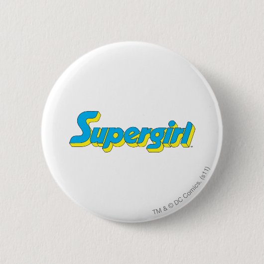 Supergirl Logo Ronde Button 5,7 Cm (Voorkant)