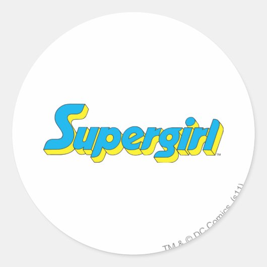 Supergirl Logo Ronde Sticker (Voorkant)