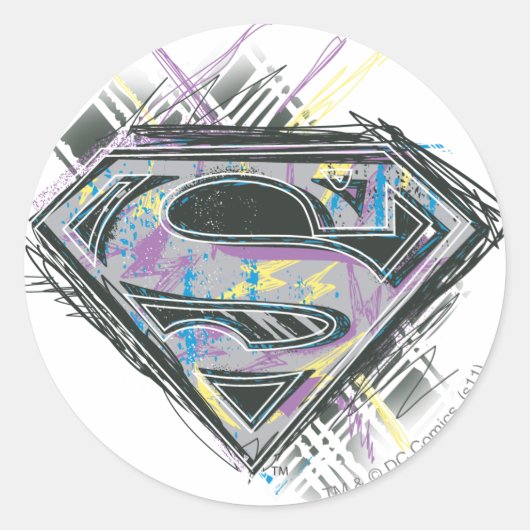 Supergirl Logo Ronde Sticker (Voorkant)