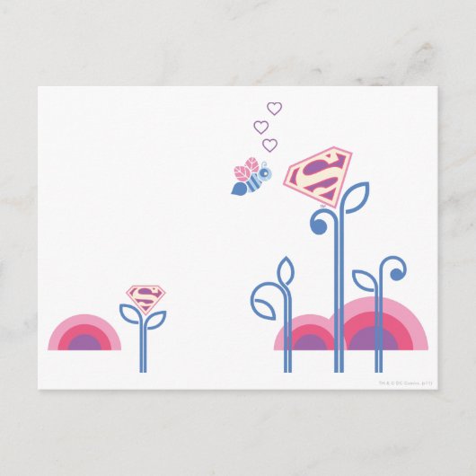 Supergirl Love Bee Briefkaart (Voorkant)