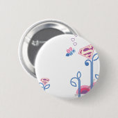 Supergirl Love Bee Ronde Button 5,7 Cm (Voorkant /achterkant)