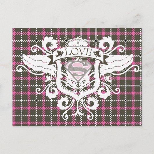 Supergirl Love Crest Briefkaart (Voorkant)