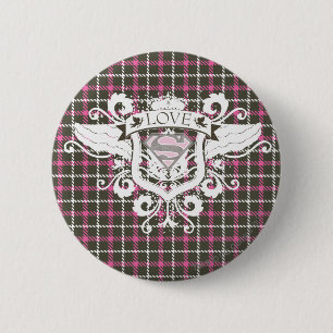 Supergirl Love Crest Ronde Button 5,7 Cm