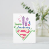 Supergirl Love & Harmony Briefkaart (Staand voorkant)