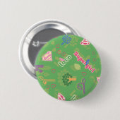 Supergirl Love Pattern Ronde Button 5,7 Cm (Voorkant /achterkant)