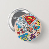 Supergirl Love Ronde Button 5,7 Cm (Voorkant /achterkant)