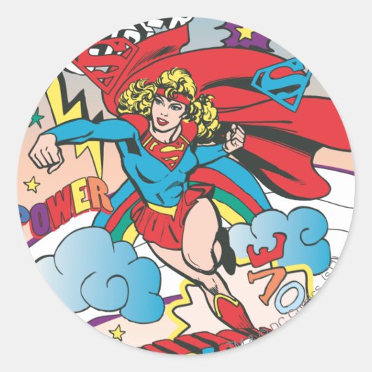 Supergirl Love Verkopers Ronde Sticker (Voorkant)
