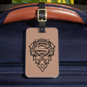 Supergirl Mandala Graphic Bagagelabel