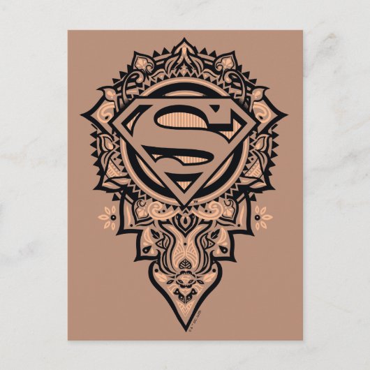Supergirl Mandala Graphic Briefkaart (Voorkant)